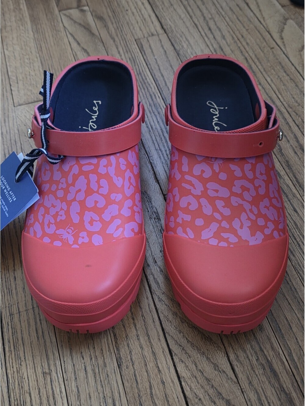 Joules Waterproof Red Welly Clog Size 6